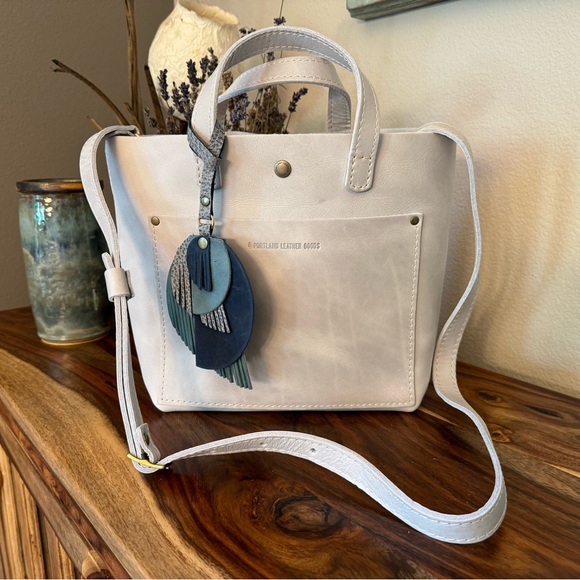 Portland Leather Handbags - BELUGA Mini Crossbody Tote & NEPTUNE Picasso Tassel Leather Purse Leather Tassel